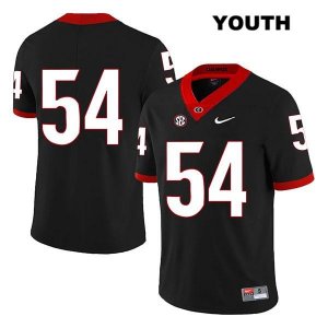 Youth Georgia Bulldogs NCAA #54 Justin Shaffer Nike Stitched Black Legend Authentic No Name College Football Jersey NDE0354QC